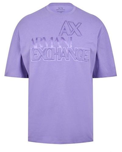 Armani Exchange Outline T Shirt - Purple