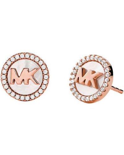 MICHAEL Michael Kors Circle Logo Earrings - Pink