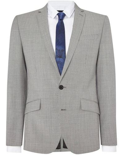 Kenneth Cole Avery Dogtooth Suit Jacket - Grey