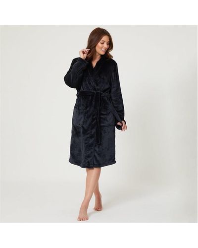 Be You Shawl Collar Dressing Gown - Black