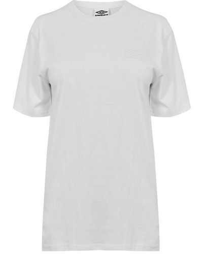 Umbro Denim Boyfriend T-shirt - White