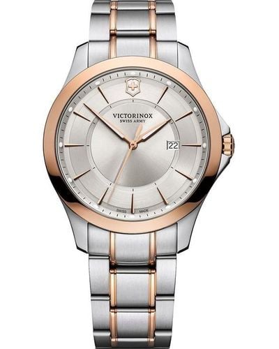 Victorinox Stainless Steel Luxury Analogue Quartz Watch - Metallic