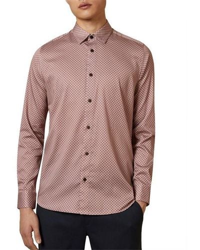 Ted Baker Ted Flynow Ls Shirt Sn99 - Pink