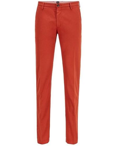 HUGO S Rice Chino Trousers Open Orange 38w / 32l - Red