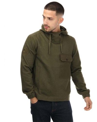 Pretty Green Pretty Pretty Sweeney Wool Blend Hooded Pullover - Green