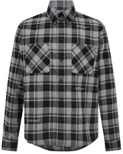 Off-White c/o Virgil Abloh Off Check Flannel Sn42 - Grey