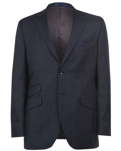 Howick Atkinson Tonal Check Suit Jacket - Blue