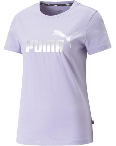 PUMA Metallic Logo Tee - Purple