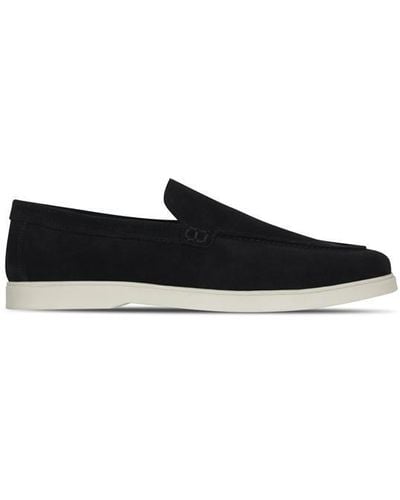 Fabric Suede Loafer Sn99 - Black