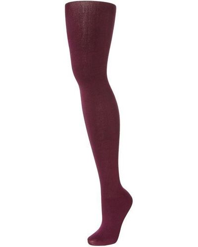 Elle Bamboo 140 Denier Opaque Tights - Red