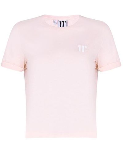 11 Degrees Core Cropped T Shirt - Pink