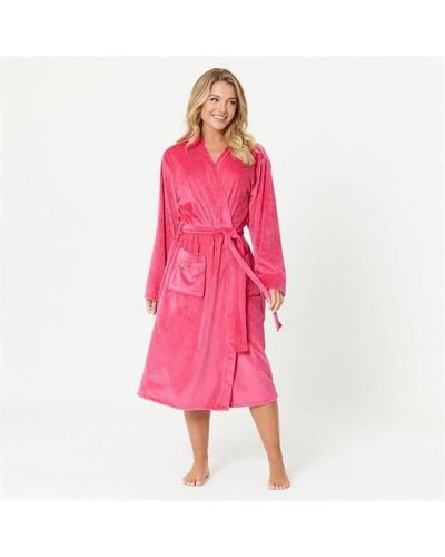 Be You Ribbed Texture Longline Robe - Pink