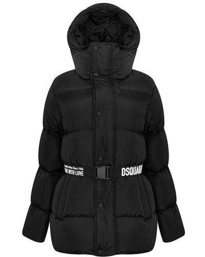 DSquared² Dsq Puffer Coat Ld34 - Black