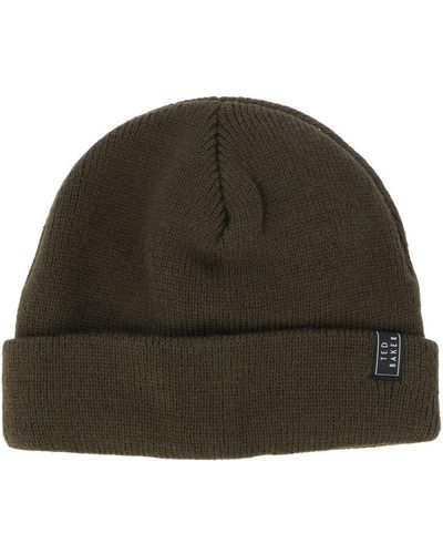 Ted Baker Benit Ribbed Beanie Hat - Green