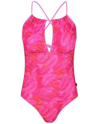 Regatta Halliday Swim Costume One Piece Swimsuit - Pink
