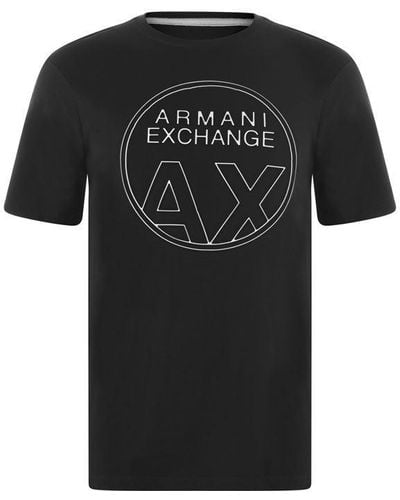 Armani Exchange Circle Logo T-shirt - Black