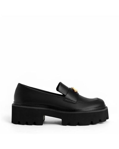 Charles and Keith Cnk Chunky Loafers Ld31 - Black
