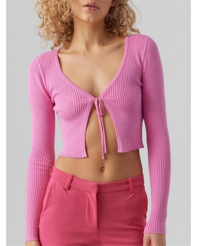 Vero Moda Vm Ls Strng Cardi Ld99 - Pink