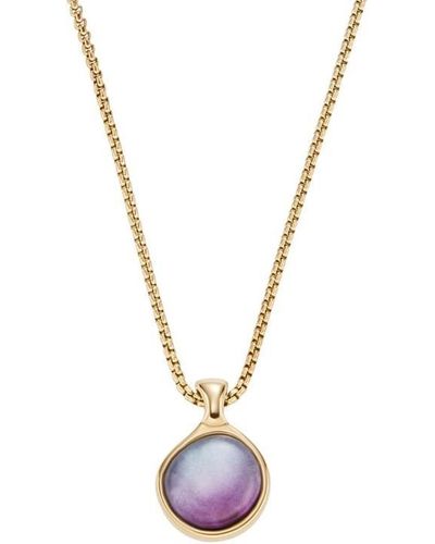 Skagen Ladies Jewellery Sea Glass Necklace - Metallic