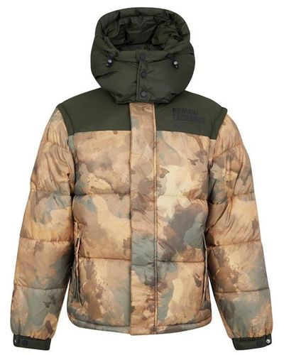 Armani Exchange Camoflage Puffer Jacket - Green