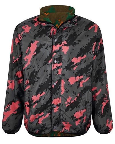 BBCICECREAM Reversible Camo Print Fleece Jacket - Green