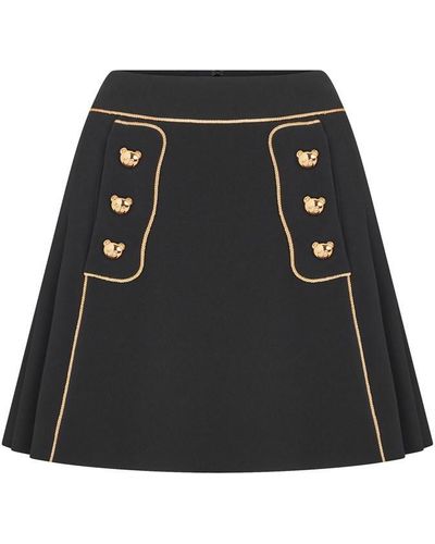 Moschino Teddy Bear Button Mini Skirt - Black