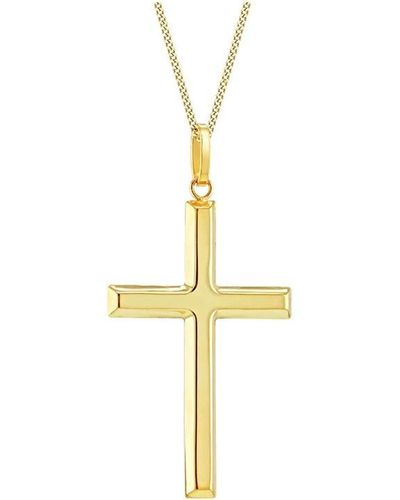 Be You 9ct Cross Necklace - Metallic