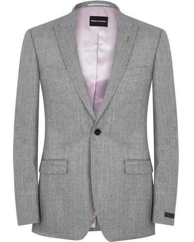 Without Prejudice Check Flannel Suit - Grey