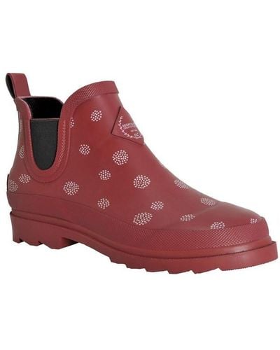 Regatta Lady Harper Cosy Ankle Wellies - Red