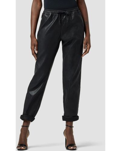 Hudson Jeans Coated Track Pant - Black