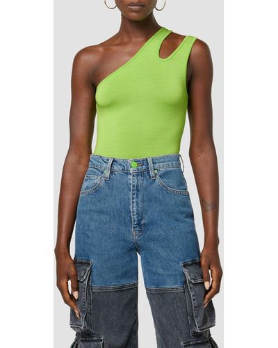 Hudson Jeans X Zoe Costello Asymmetrical Bodysuit - Green