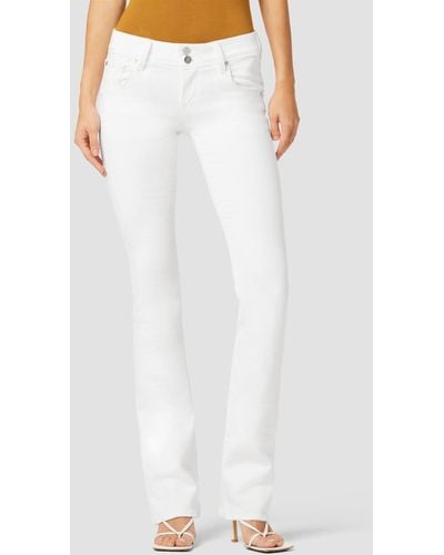 Hudson Jeans Beth Mid-rise Baby Bootcut Jean - White