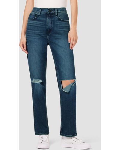 Hudson Jeans Jade High-rise Straight Loose Fit Jean - Blue
