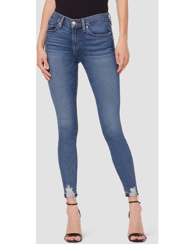 Hudson Jeans Nico Mid-rise Super Skinny Crop Jean - Blue