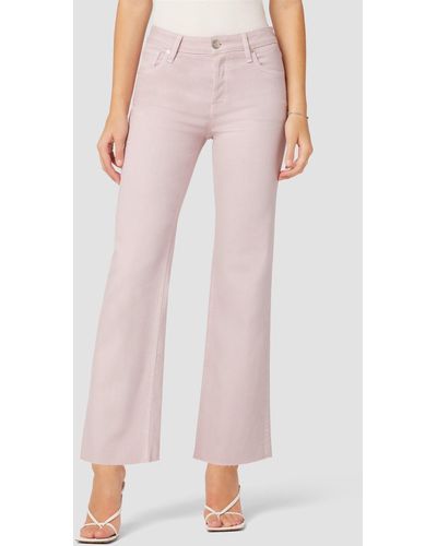 Hudson Jeans Rosie High-rise Wide Leg Ankle Jean - Pink