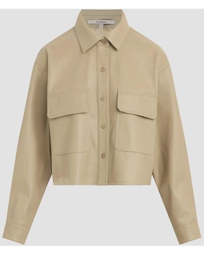 Hudson Jeans Cropped Oversized Shirt - Natural