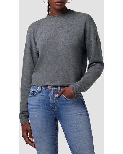 Hudson Jeans Twist Back Long-sleeve Sweatshirt - Gray