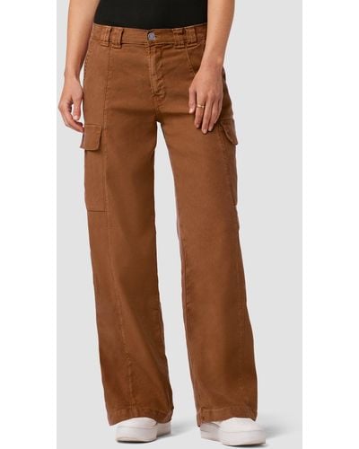 Hudson Jeans Mid-rise Utility Wide Leg Cargo - Brown