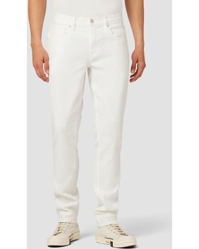 Hudson Jeans Blake Slim Straight Twill Pant - White