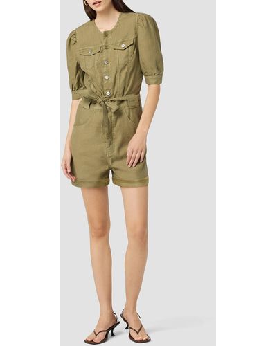 Hudson Jeans Puff Sleeve Romper - Green