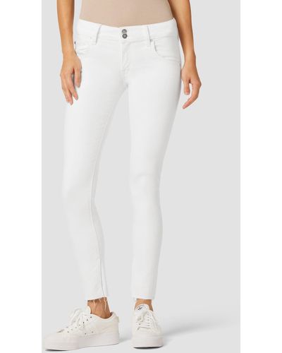 Hudson Jeans Collin Mid-rise Skinny Ankle Jean - White
