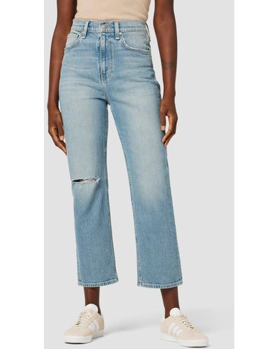 Hudson Jeans Jade High-rise Straight Crop Loose Fit Jean - Blue