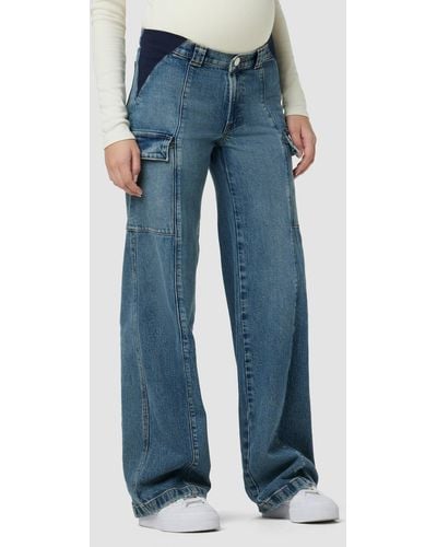 Hudson Jeans Utility Wide Leg Cargo Maternity Pant - Blue