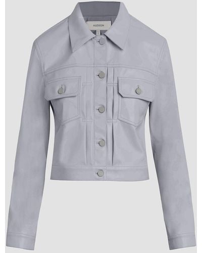 Hudson Jeans Lola Shrunken Trucker Jacket - Grey