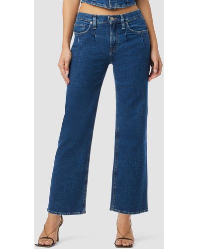 Hudson Jeans Rosie Pleated High-rise Wide Leg Jean - Blue