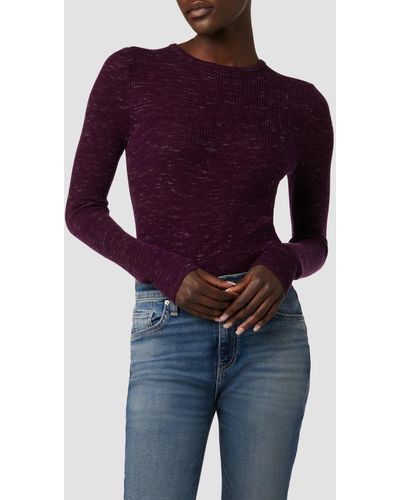 Hudson Jeans Back Keyhole Sweater - Purple