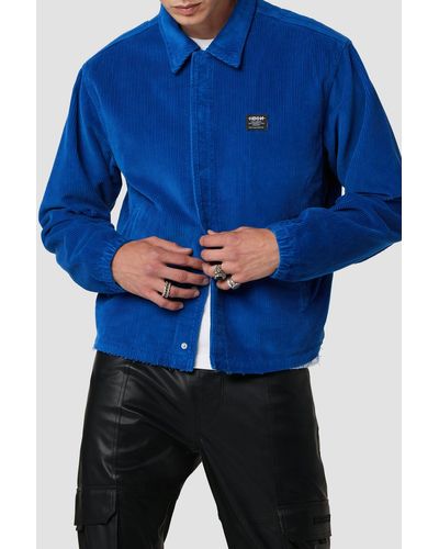 Hudson Jeans Crop Coach Jacket - Blue
