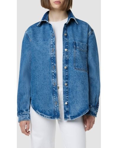 Hudson Jeans Oversized Shirt Jacket - Blue