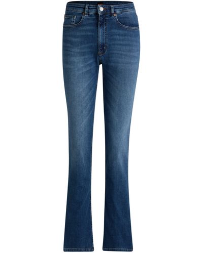 BOSS Jeans aus Soft-Motion-Denim mit Schlag - Blau