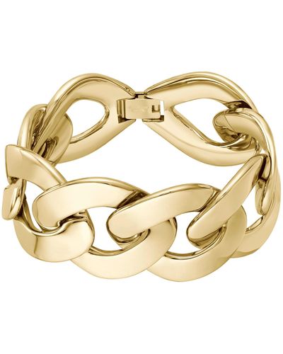 BOSS Bracelet doré avec chaîne à maillons arrondis - Métallisé